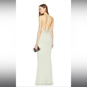 Katie May surreal gown in sage green NWOT